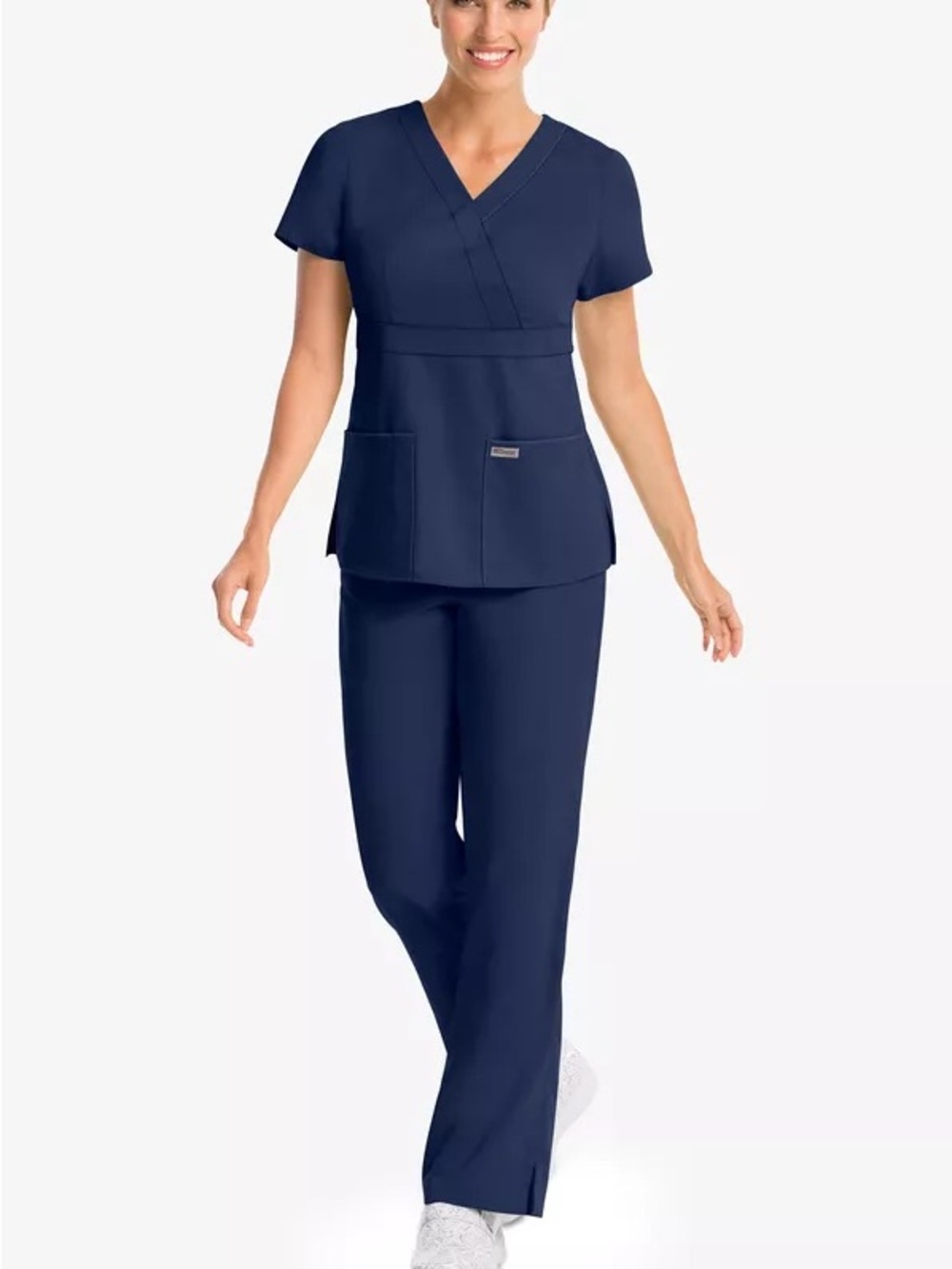 Grey's Anatomy by Barco Riley 3Pocket Modern Fit Mock Wrap Scrub